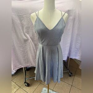 Windsor Shimmering Silver Mini Dress